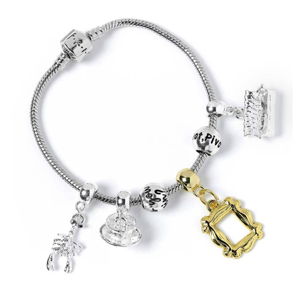 Friends Silver Plated Charm Bracelet with 4 Charms