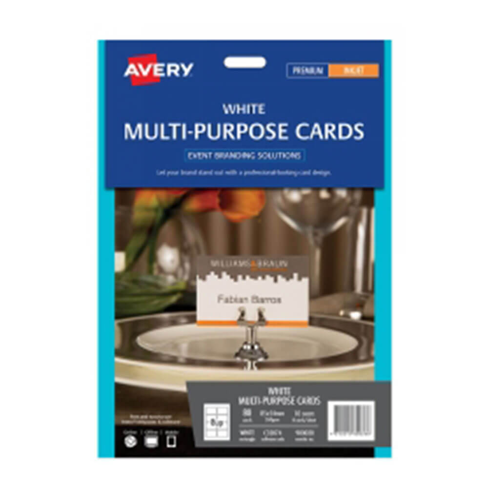 Avery Events & Branding Carte polyvalente 10pk