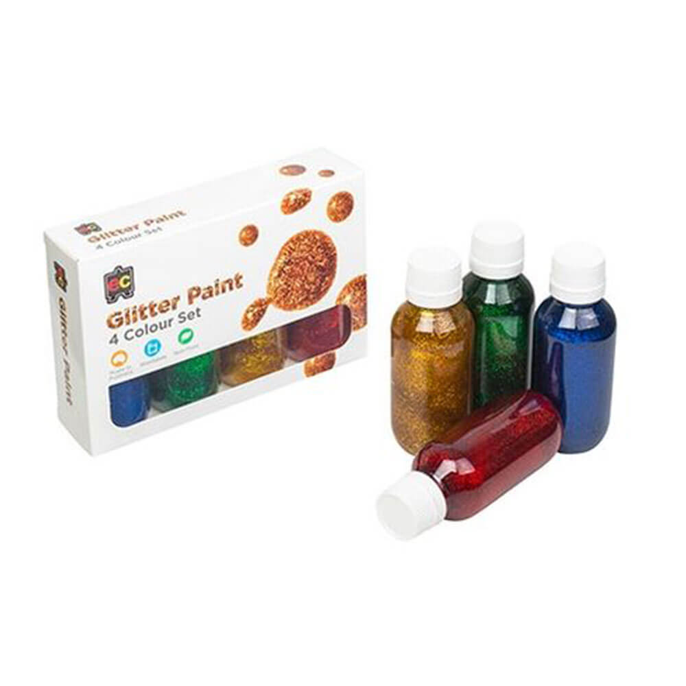 EC-Glitzerfarben-Set, 4-teilig, sortiert, 100 ml