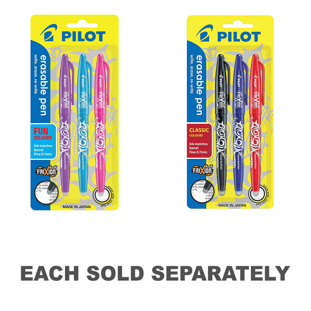 Pilot Frixion Pen Medium 1.0mm 3pk