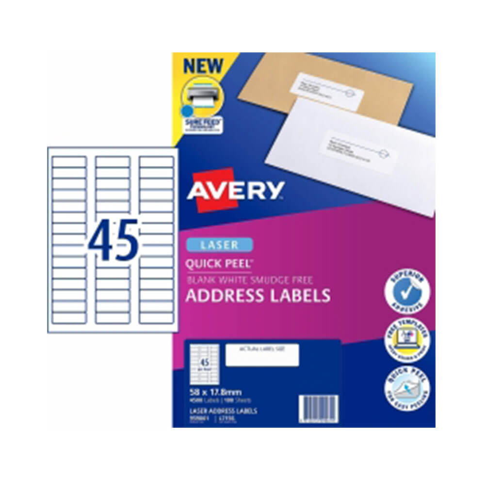 Etiqueta de endereço Avery White (100pk)