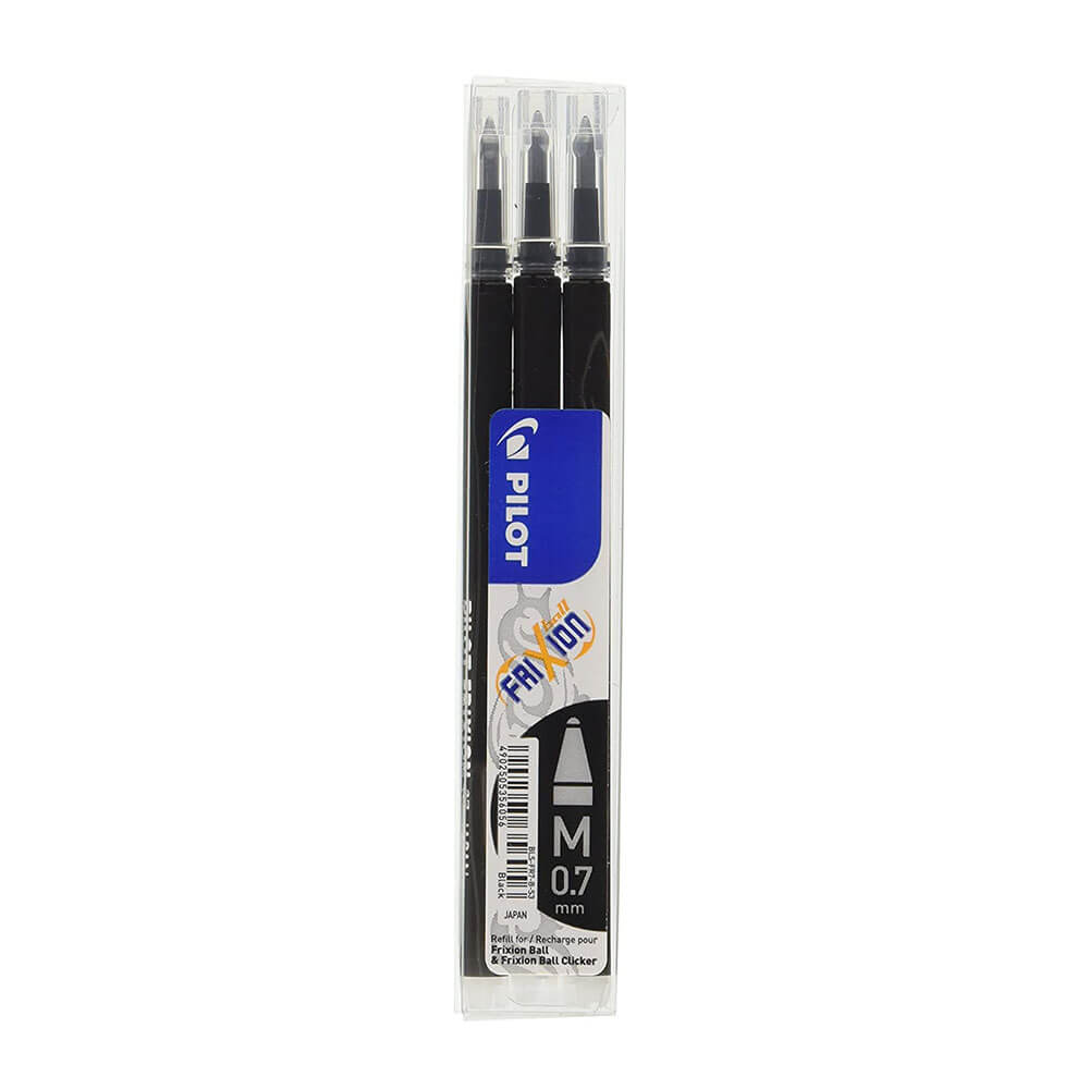 Pilot Frixion Rollerball Pen Refill 0,7 mm tip 3pk