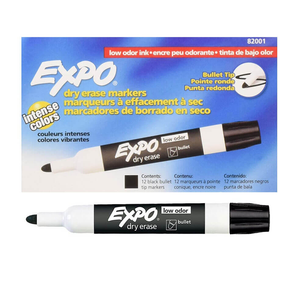 Expo lage geur kogel tip whiteboard marker 12pk