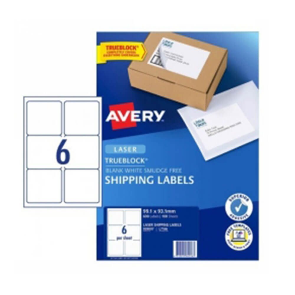 Avery scheepvaartlabel wit 100pk