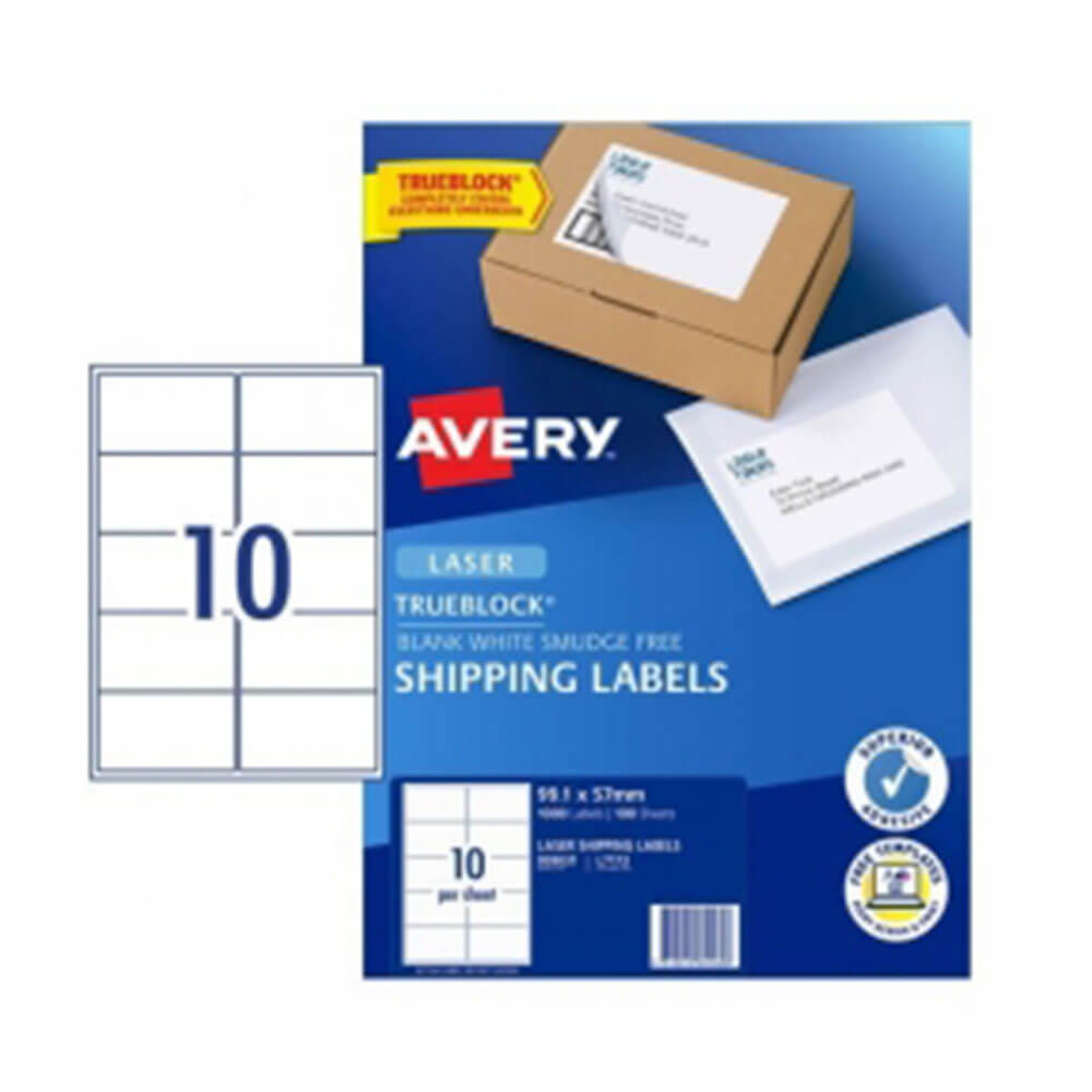 Avery Shipping Etiqueta White 100pk