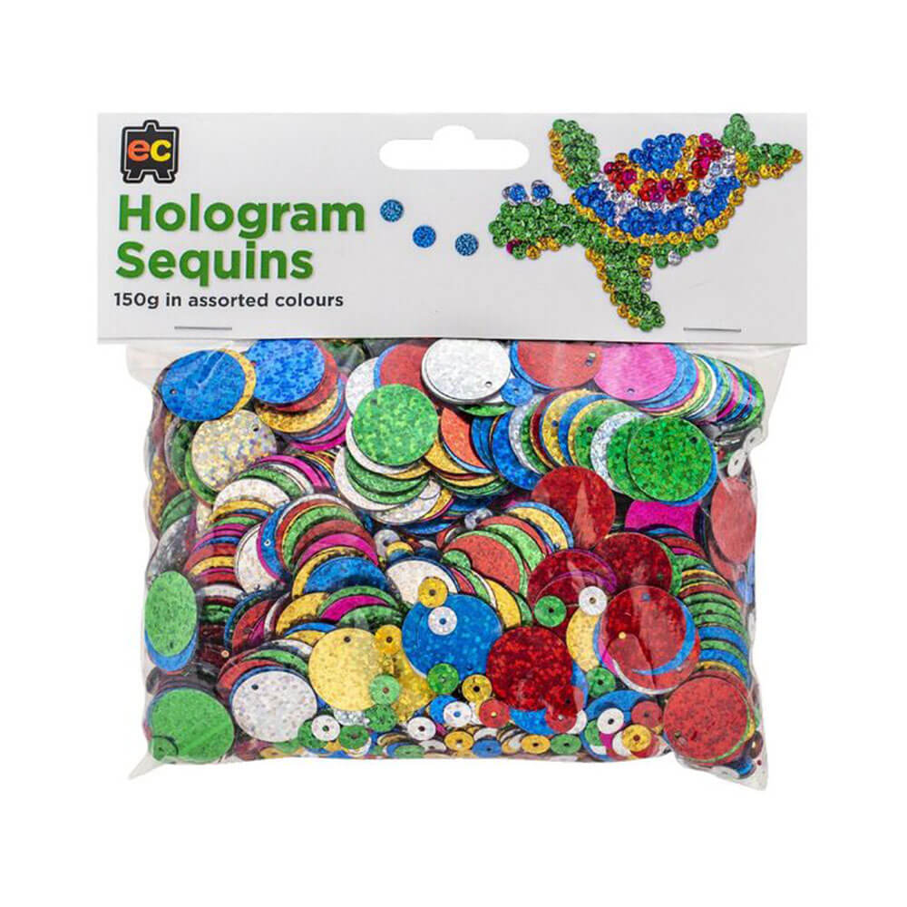 EC -hologram paljetter 150g assortert