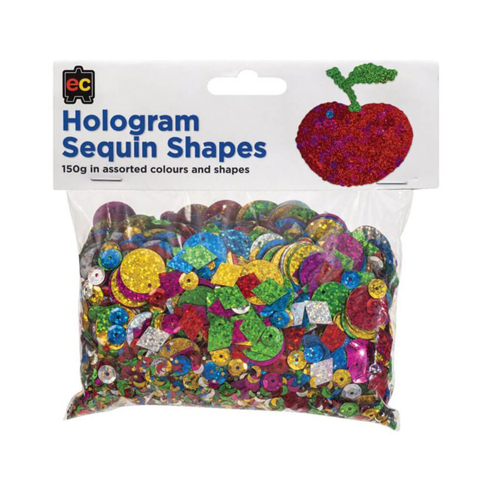 EC -hologram paljetter 150g assortert