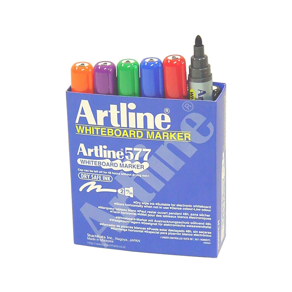 Artline Whiteboard Marker 3mm Bullet Assortered