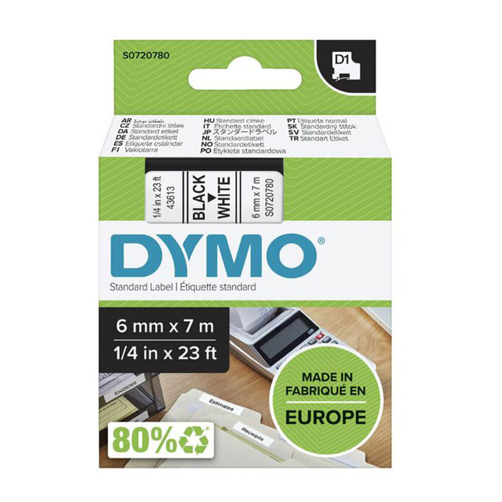 Rótulo de fita DYMO D1 6mmx7m