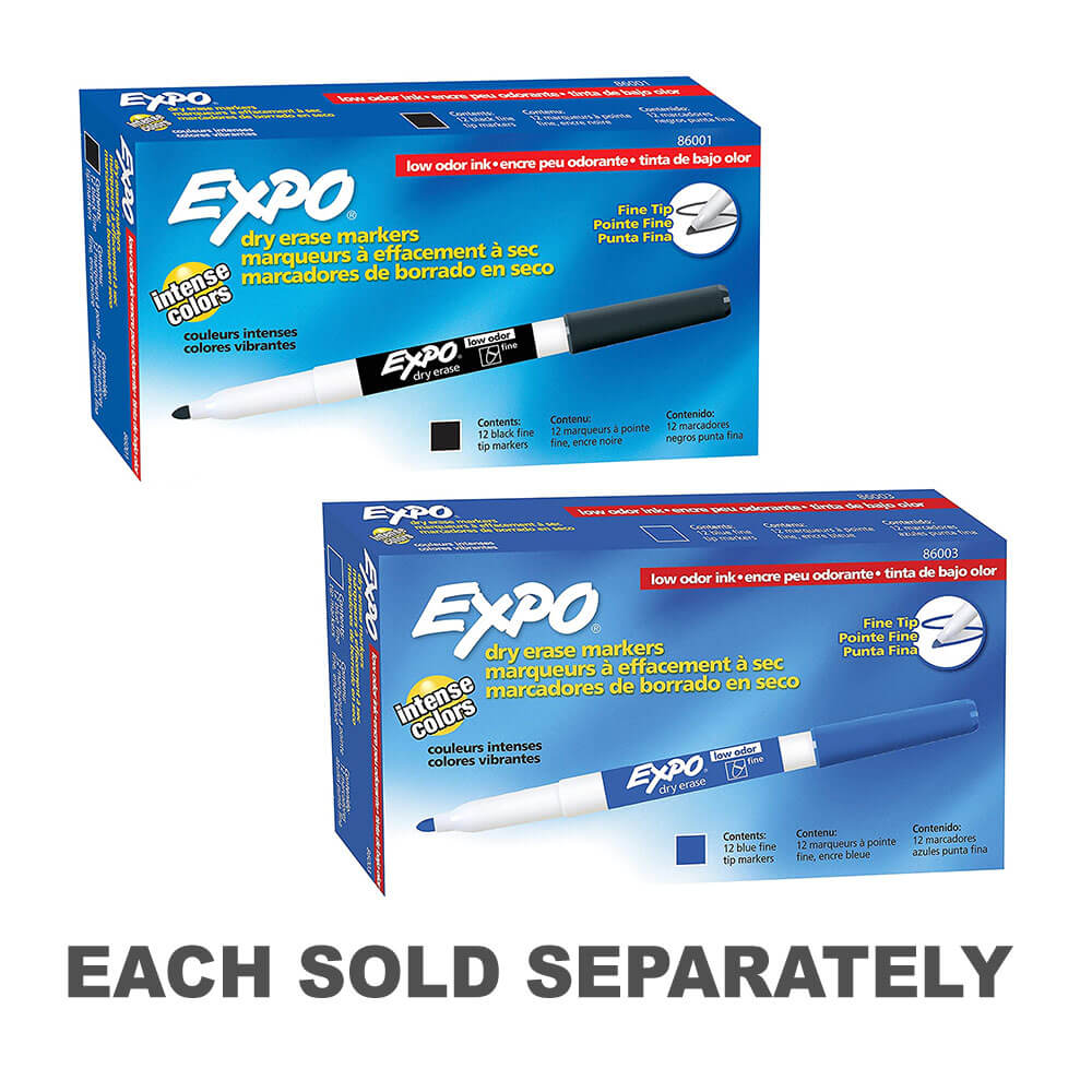 Expo Dry Erase Fine Bullet Whiteboard Marker 12pk