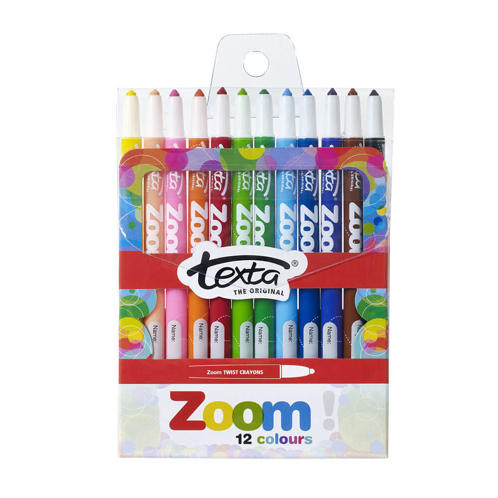 Texta Zoom Twist Crayons Assorti (12pk)