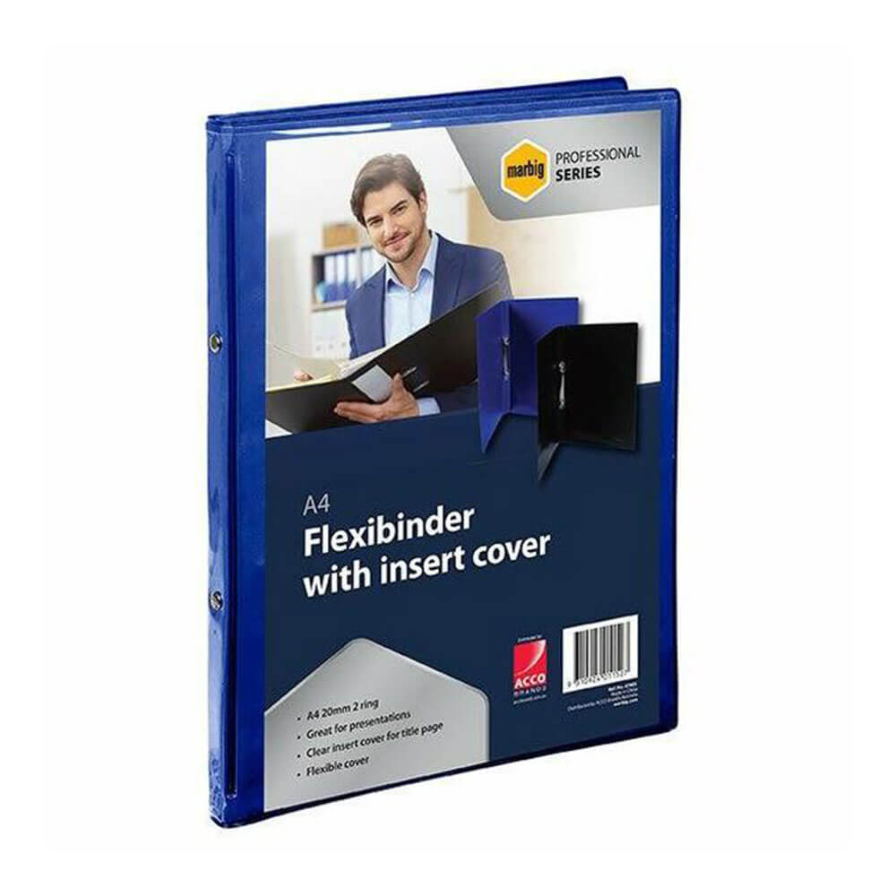 Binder Marbig Flexi con copertura trasparente A4 2R 20mm