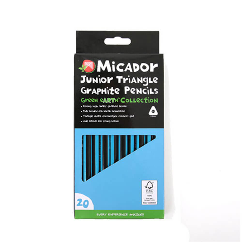 Matite di grafite a triangolo junior micador (20pk)