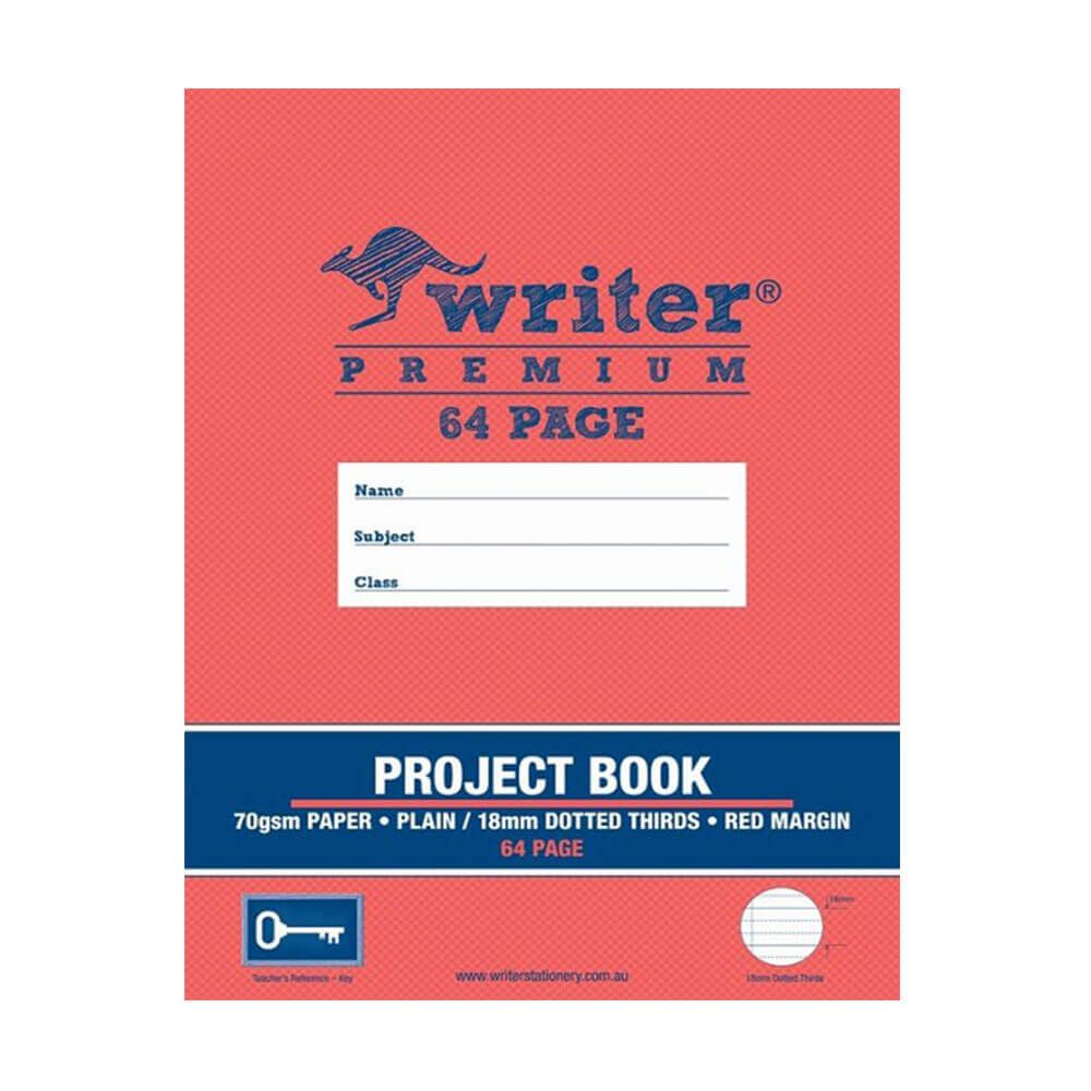 Writer Premium Plain & Praped Project Book (64 sidor)