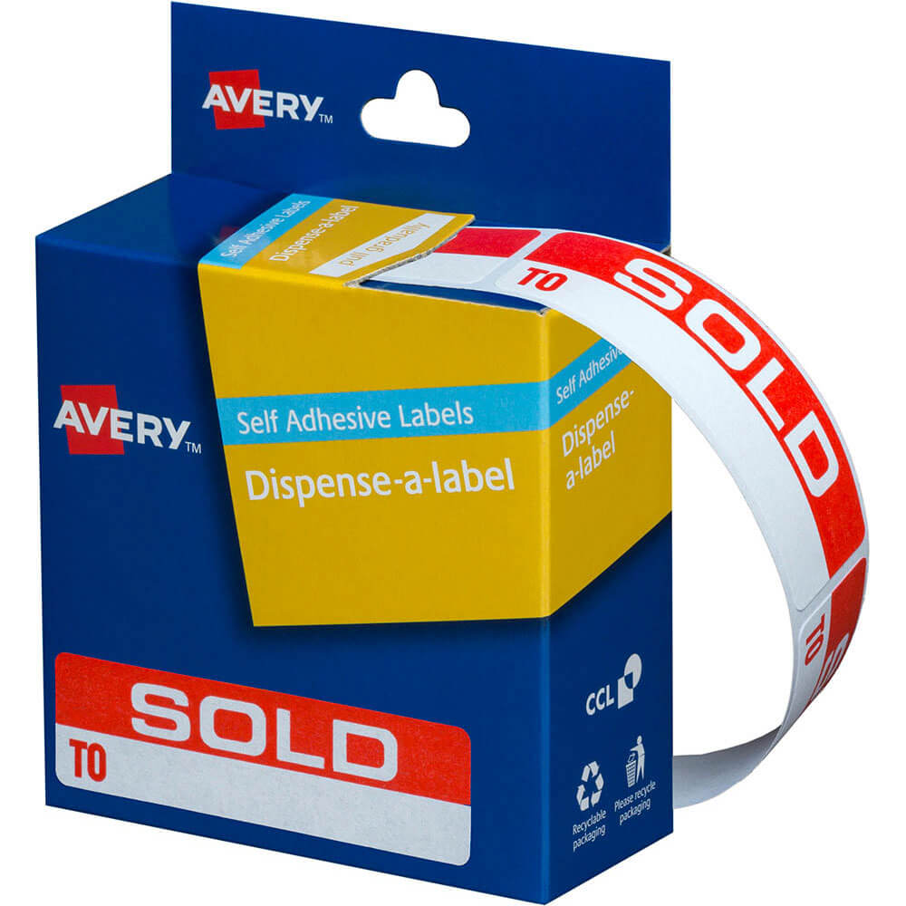 Étiquettes auto-adhésives Avery 125pcs (19x64 mm)