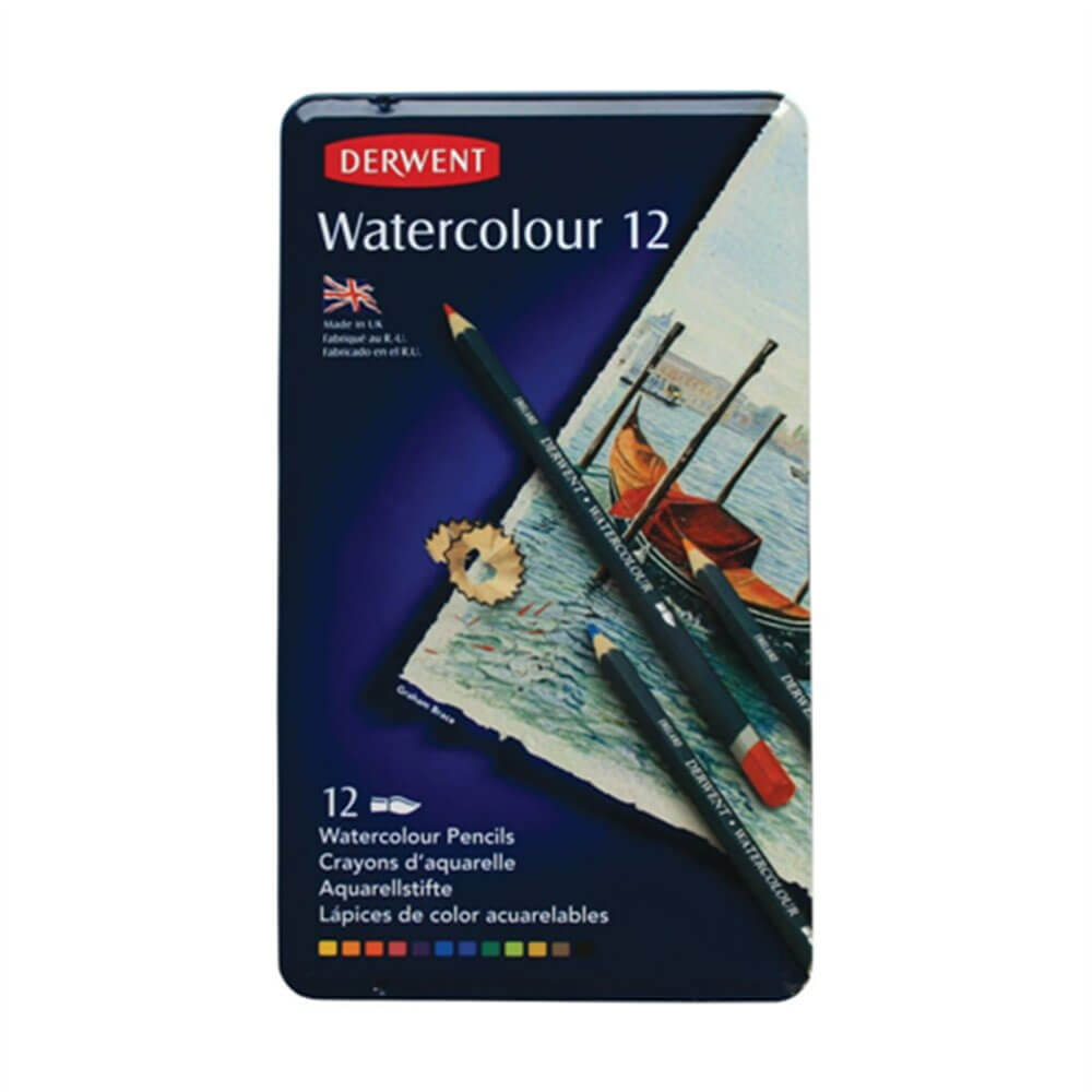 Derwent Watercolour Pencils in Tin (12pk)