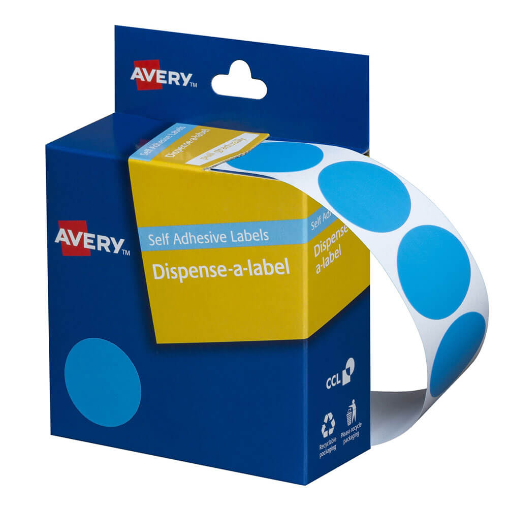 Avery selvklebende prikketiketter 24mm (500pcs)