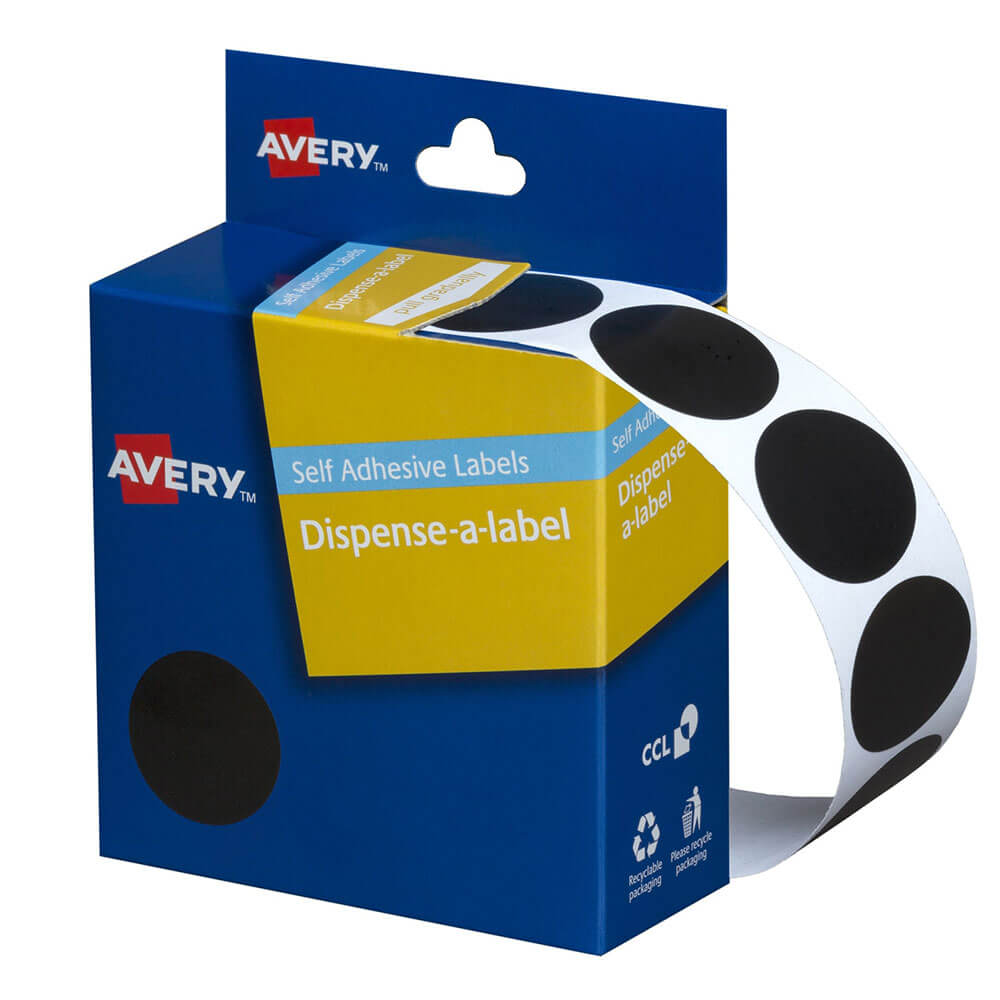 Avery selvklebende prikketiketter 24mm (500pcs)