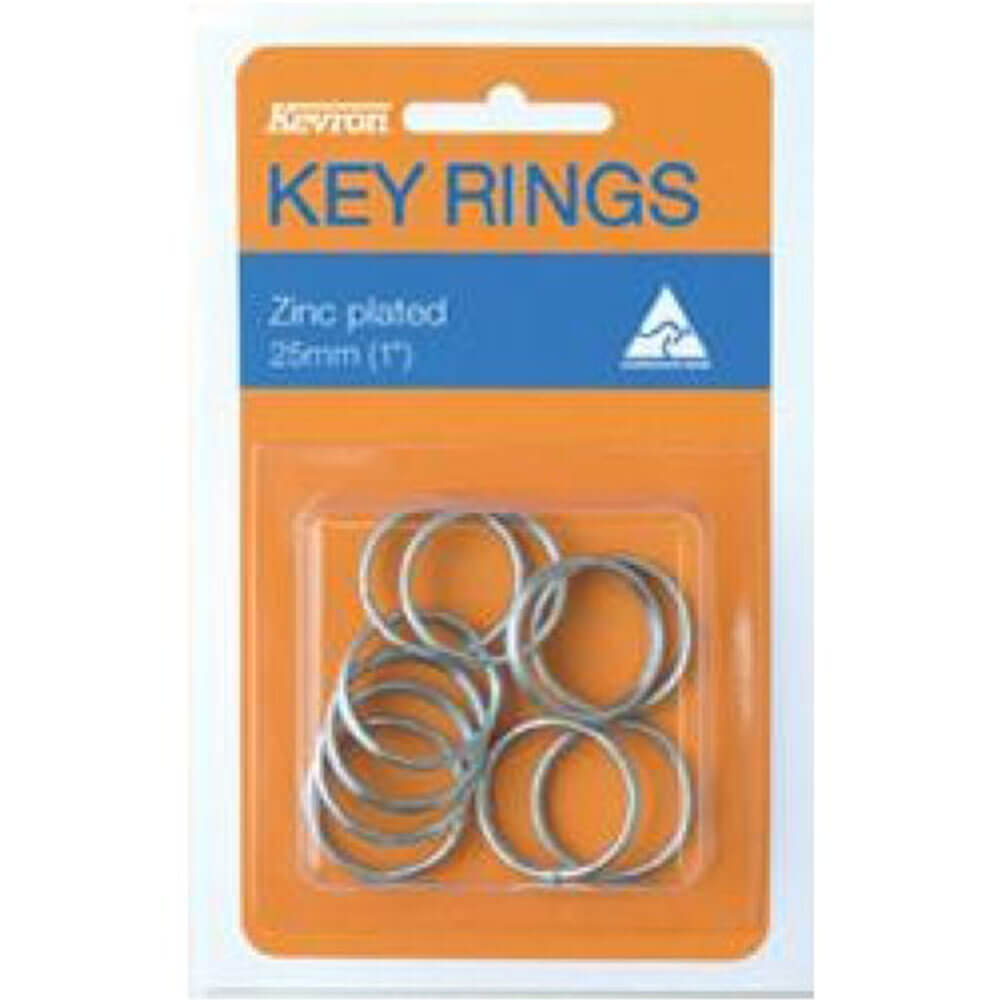 Kevron Key Rings 10pk (zinco banhado)