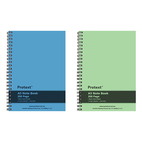 Protext Twin Wire Notebook 200 Pages (A5)