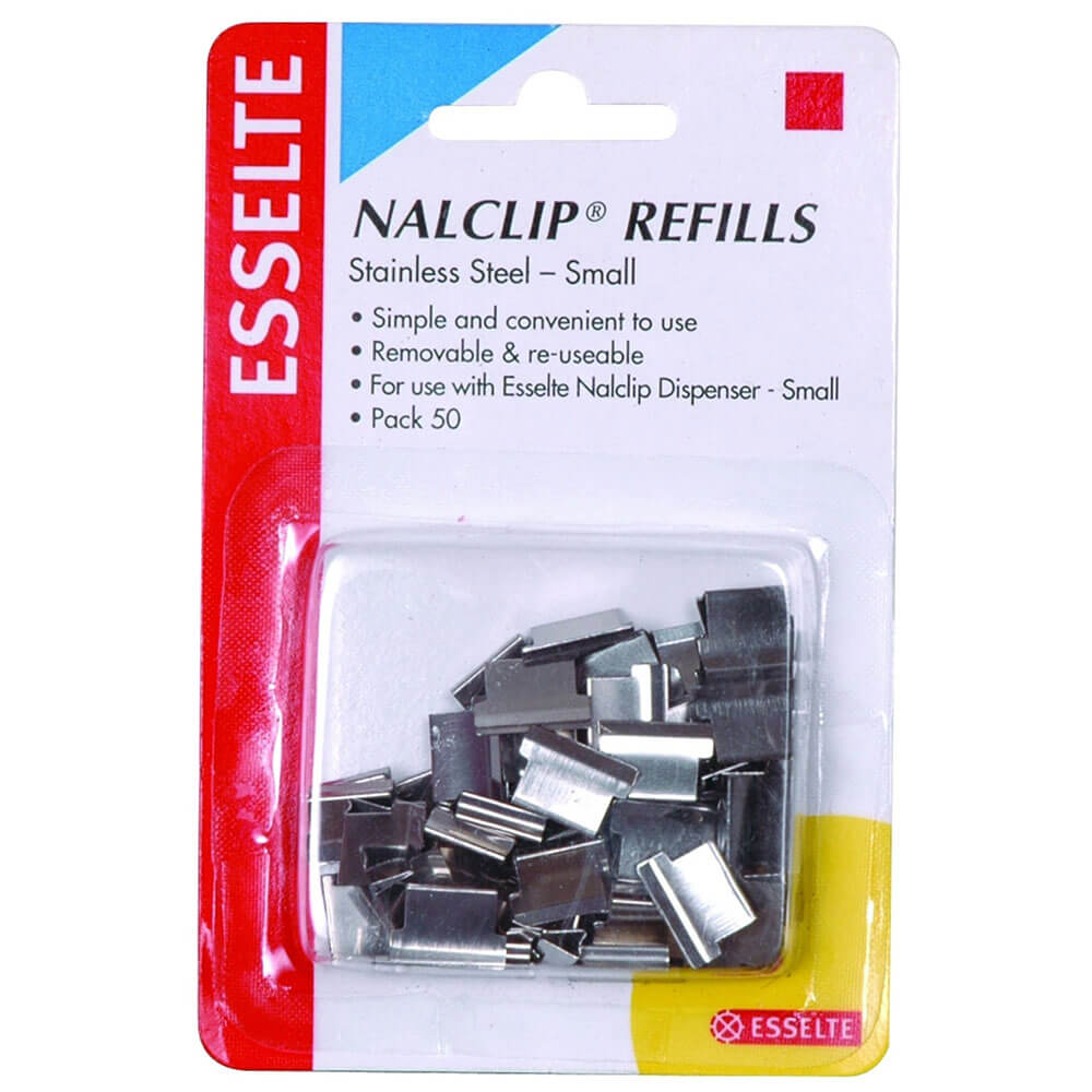 Recargas de nalclip de acero inoxidable Esselte