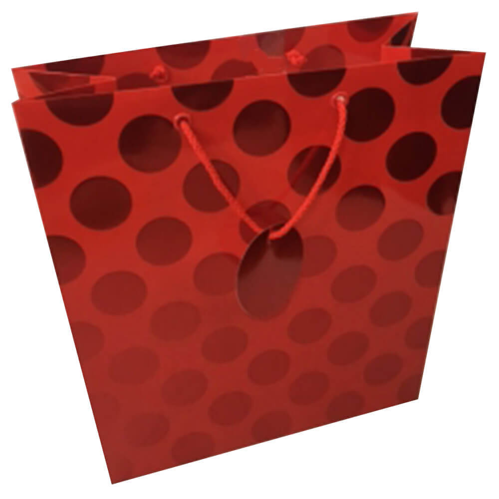 Ozcorp Foil Dot Gift Bag (Red)