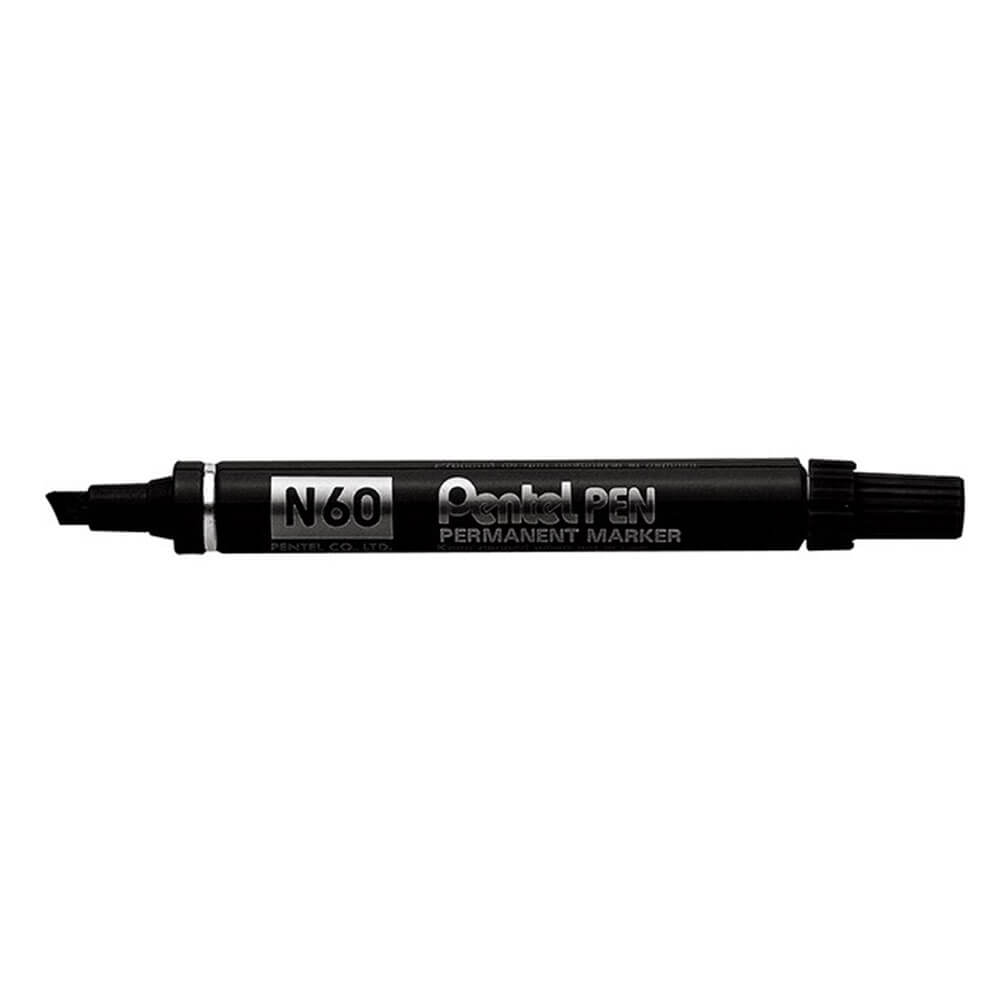 Pentel N60 Chisel Point Permanent markør 12 stk