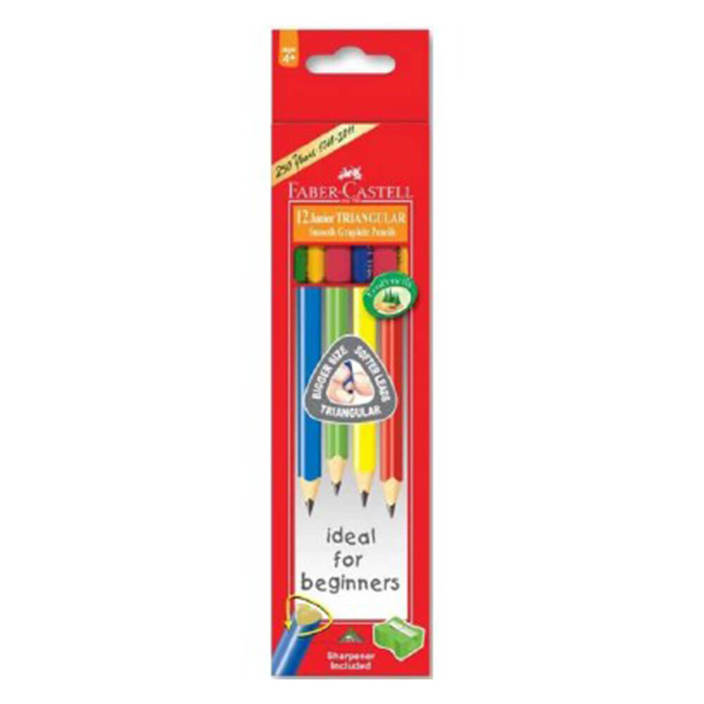 Faber-Castell triangulaire Junior Grip Lead Crayon 12pcs