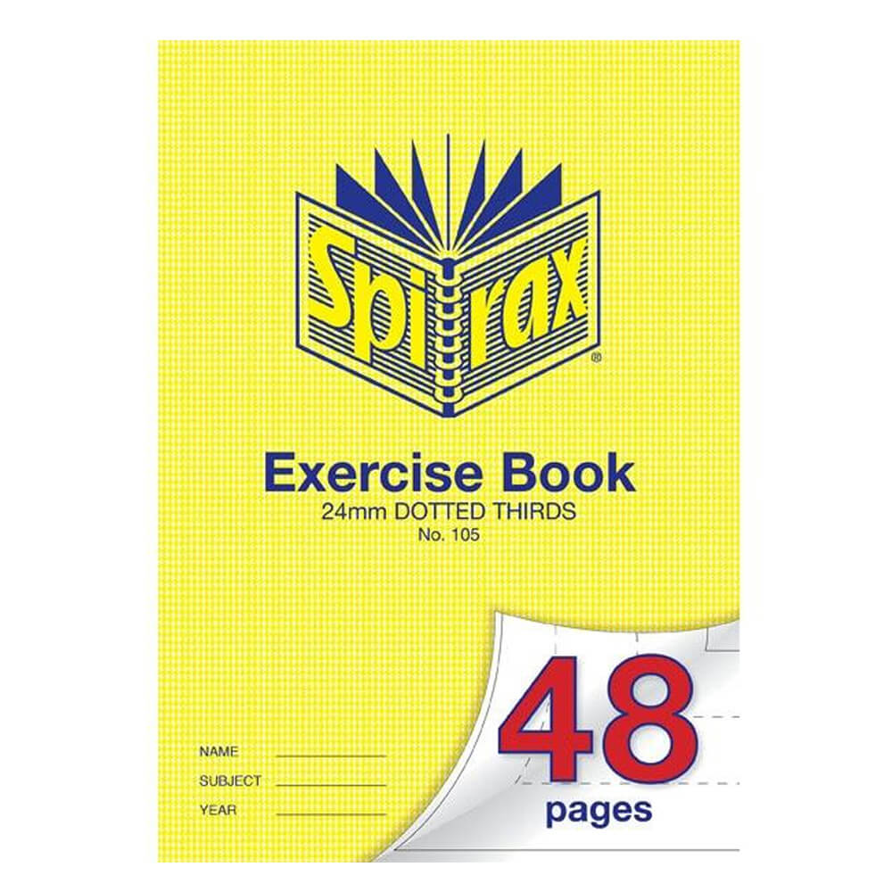 Spirax A4 Punteado tercios de 48 páginas Libro de ejercicios 20pk