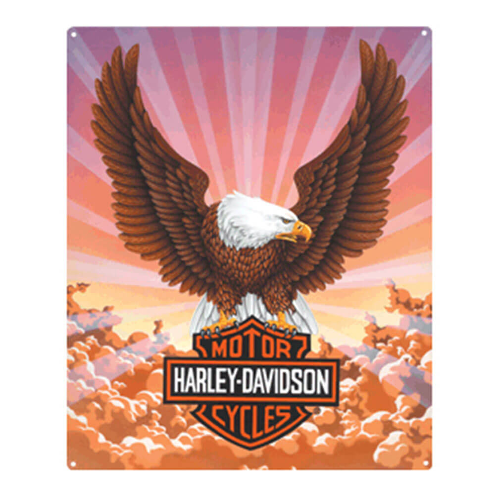 Harley Davidson Die Cut præget tinskilt