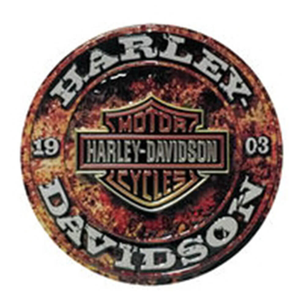 Harley Davidson Die Cut præget tinskilt